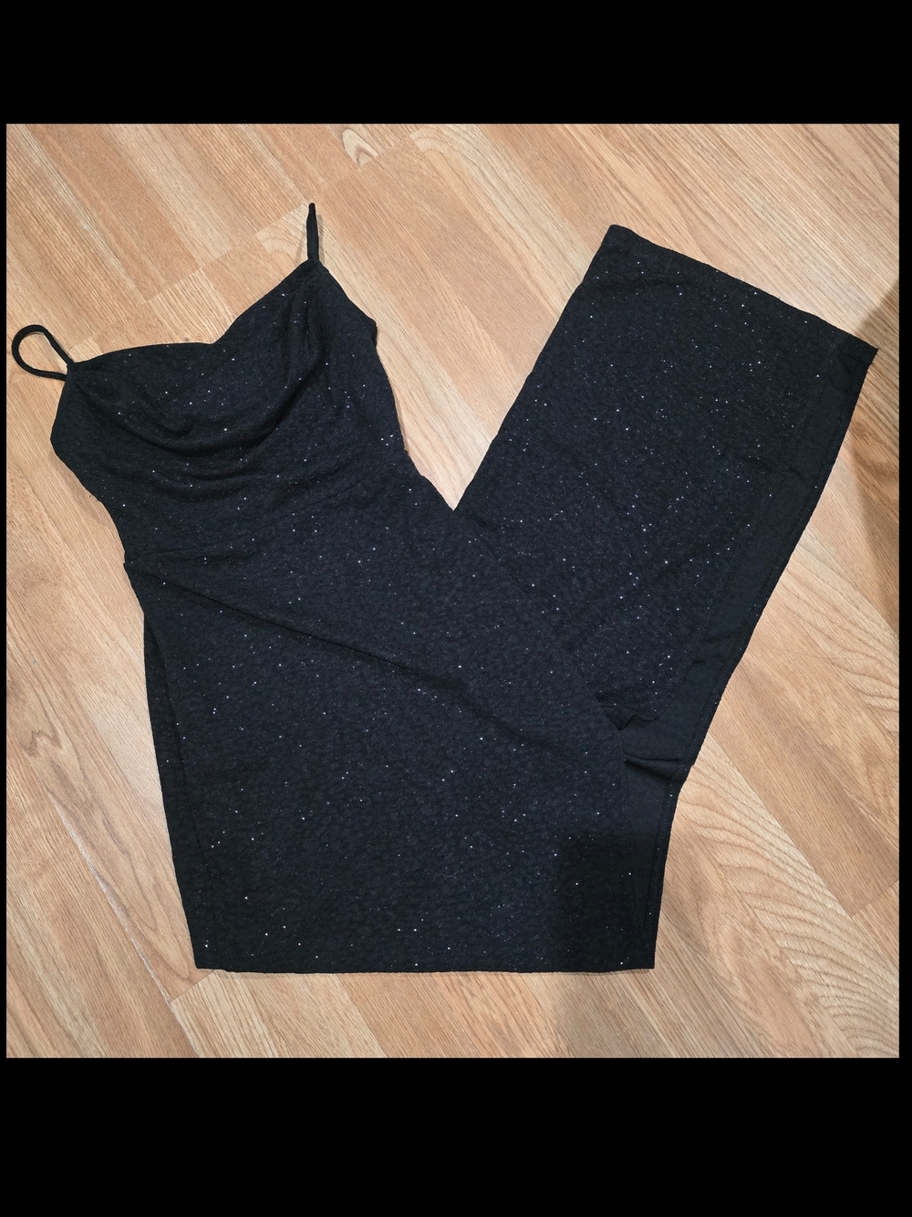 Windsor Black Sparkle Cowl-Neck Dress - Size 8 Like New.